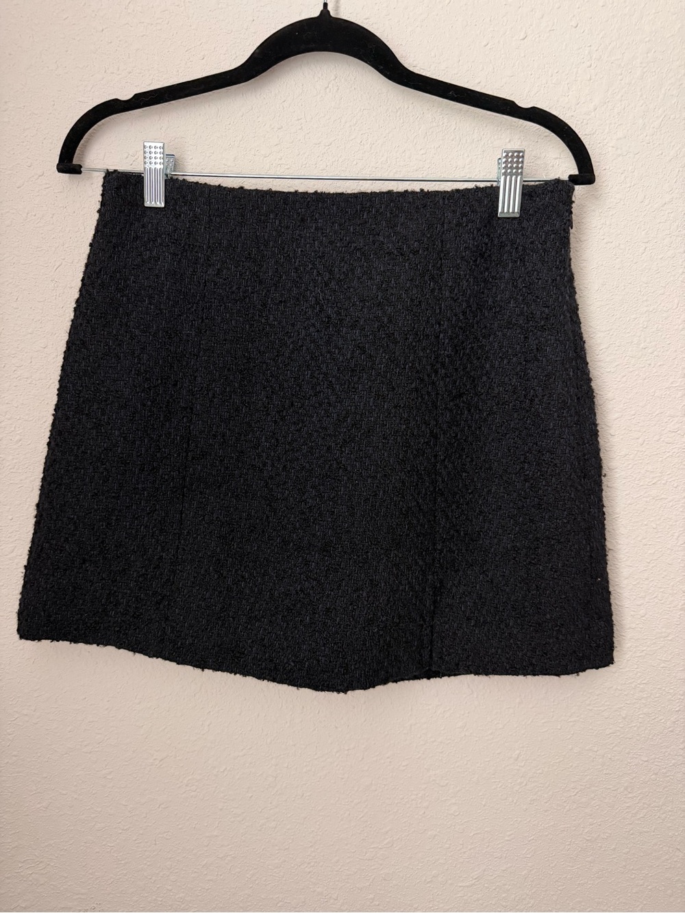Black and blue Textured Mini Skirt - Classic Women's Skirt